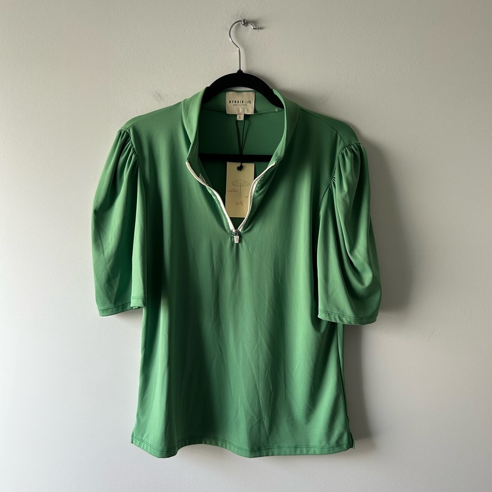 Byrdie Golf green short sleeve top